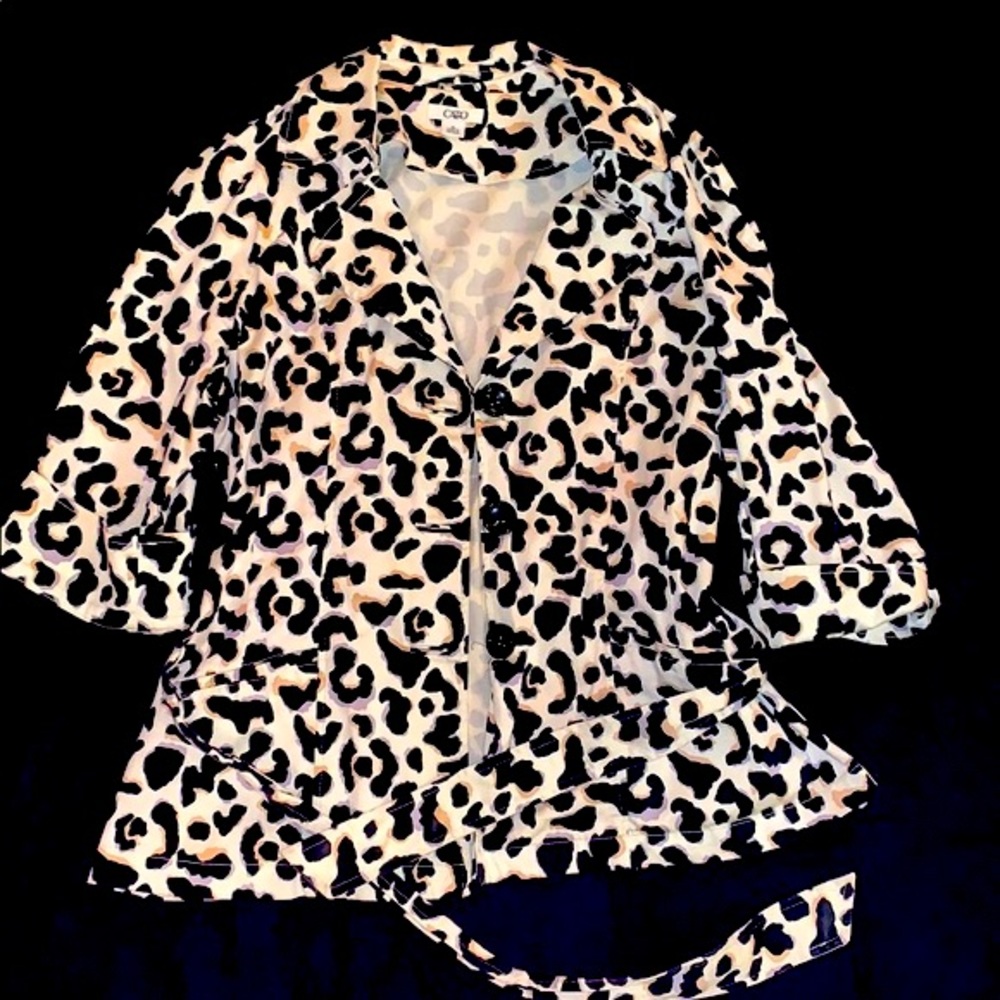 Cato Leopard Cheetah Print Trench Coat